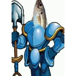 Fish knight (Buying fish)'s in game spray