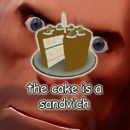 the cake is a spy's in game spray