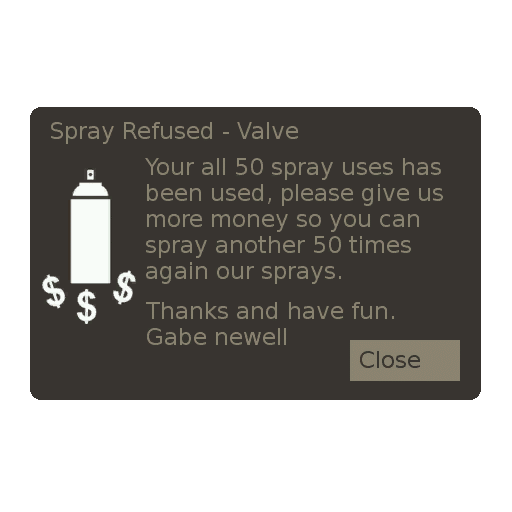 Spawn's in game spray