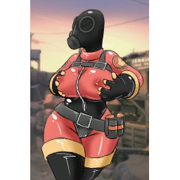 TF2 cute pyro >u<'s in game spray